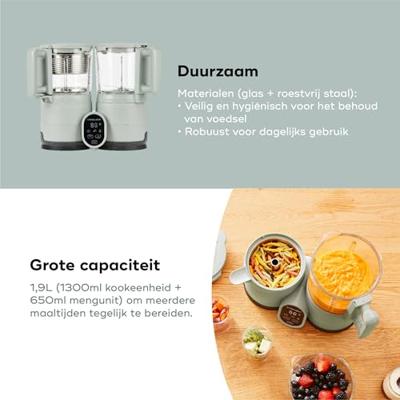 Multifunctionele keukenmachine Nutribaby Glass BABYMOOV groen Multifunctionele keukenmachine Nutribaby Glass BABYMOOV groen