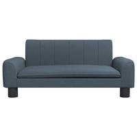 Kinderbank 70x45x30 cm stof donkergrijs - thumbnail