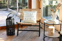 Leunstoel DKD Home Decor Zwart Natuurlijk Hout Teakboom 65 x 78 x 68 cm - thumbnail