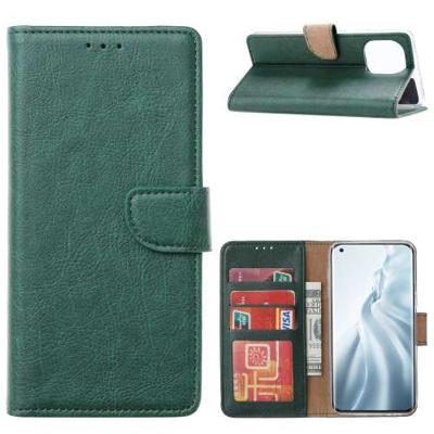 Wallet Case Xiaomi Mi 11 Groen met Pasjeshouder Wallet Case Xiaomi Mi 11 Groen met Pasjeshouder