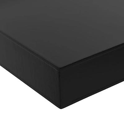 Wandschappen zwevend 2 st 80x20x3,8 cm zwart - thumbnail