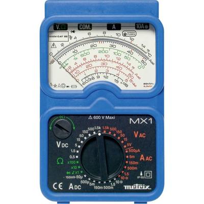 Metrix MX 1 Multimeter Analoog Spatdicht (IP54), Sproeidicht (IP65) CAT III 600 V Metrix MX 1 Multimeter Analoog Spatdicht (IP54), Sproeidicht (IP65) CAT III 600 V