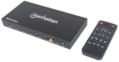 Manhattan 207881 HDMI-switch 4 poorten Met afstandsbediening 1920 x 1080 Pixel Manhattan 207881 HDMI-switch 4 poorten Met afstandsbediening 1920 x 1080 Pixel