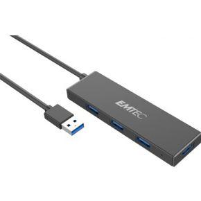 Emtec Hub Ultra Slim USB3.1 4-Port T620A Type-A - Micro SD, ECHUBT620A