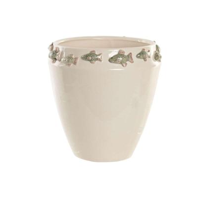 Vaas Home ESPRIT Groen Crème Keramisch Mediterrane 25 X 25 X 25,5 CM Vaas Home ESPRIT Groen Crème Keramisch Mediterrane 25 X 25 X 25,5 CM