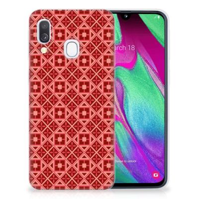 Samsung Galaxy A40 | TPU bumper | Batik Rood Samsung Galaxy A40 | TPU bumper | Batik Rood