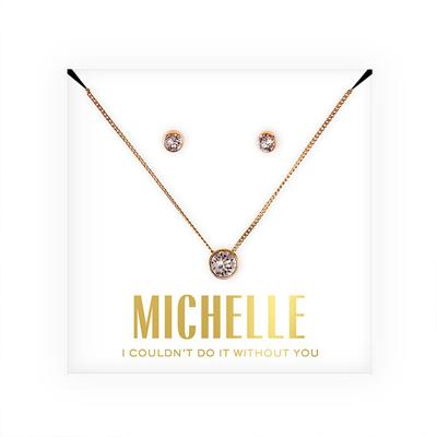 Ketting en oorbellen kadoset Couldn't Do gepersonaliseerd Ketting en oorbellen kadoset Couldn't Do gepersonaliseerd