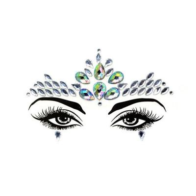 3 PC'S voorhoofd groene Masquerade make-up acryl gezicht sticker stijl: YT-24