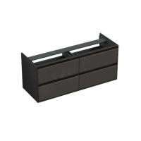 Onderkast Forzalaqua Reno 2.0 140x51x60 Cm 4 Lades Softclose Eiken Black Oiled - thumbnail