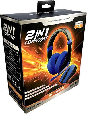 Dragon War Mouse + Headset 2in1 Comboset (Blauw)
