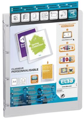 Presentatieringband Oxford Polyvision A4 4-rings O-mech 30mm rug transparant | 12 stuks Presentatieringband Oxford Polyvision A4 4-rings O-mech 30mm rug transparant | 12 stuks