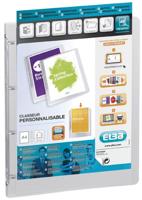 Presentatieringband Oxford Polyvision A4 4-rings O-mech 30mm rug transparant | 12 stuks - thumbnail