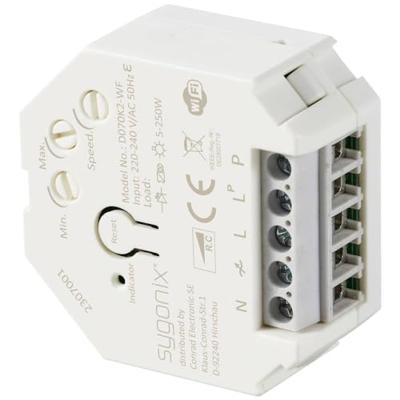Sygonix SY-5775566 Dimmer (inbouw) Geschikt voor lampen: LED-lamp, Gloeilamp, Halogeenlamp Wit