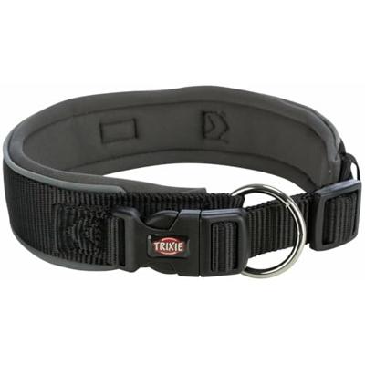 TRIXIE PREMIUM HALSBAND HOND EXTRA BREED ZWART / GRAFIET GRIJS 46-55X5 CM TRIXIE PREMIUM HALSBAND HOND EXTRA BREED ZWART / GRAFIET GRIJS 46-55X5 CM