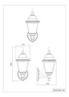 Trio Klassieke wandlampLivenza zwart - 205760132 - thumbnail