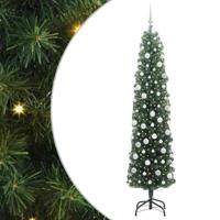 VidaXL Kunstkerstboom groen 210 cm pvc en staal en kunststof - thumbnail