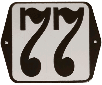 Huisnummer naambordje standaard 15x12 cm nummer 77 - Warentuin mix Huisnummer naambordje standaard 15x12 cm nummer 77 - Warentuin mix