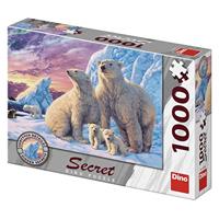 DinoToys Dino puzzel - ijsberen met verborgen geheimen - 1000 stukjes - thumbnail