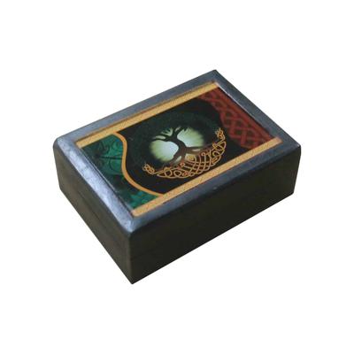 Houten Sieradendoos - Tree of Life - Zwart