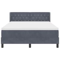 Boxspringbed met matras fluweel donkergrijs 140x200 cm - thumbnail