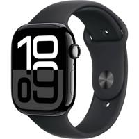 Apple Watch Series 10 (GPS 46 mm) Smartwatch - Kast van gitzwart aluminium - Zwart sportbandje (M/L). Conditie bijhouden, Ecg-app, always on Retina-display, waterbestendig - thumbnail