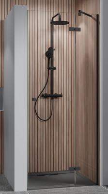 Ben Vivid draaideur voor nis rechts incl. antikalk 90x200cm mat zwart