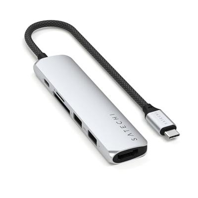 Satechi USB-C 6-in-1 Slim multiport adapter (4K) - Silver