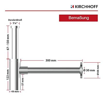 Design Wastafel Fontein Sifon - 5/4" x 32mm, chroom - thumbnail