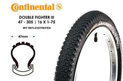 Continental buitenband "double fighter iii" conti tire double fight 47-305 b/b+rt