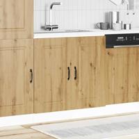 Spoelbakonderkast Kalmar 80x46x81,5 cm hout artisanaal eiken - thumbnail