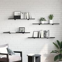 Boekenplank Bord 4 pcs Zwart 100 x 40 x 1.5cm Spaanplaat - thumbnail