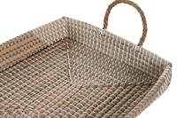 Set van trays DKD Home Decor Geel Natuurlijk 48 x 38 x 15 cm 52 x 38 x 15 cm (2 Stuks) - thumbnail