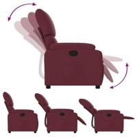 Fauteuil verstelbaar stof wijnrood - thumbnail