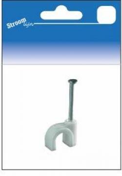 Kabelclips wit rond 8mm 25 stuks - 6613501