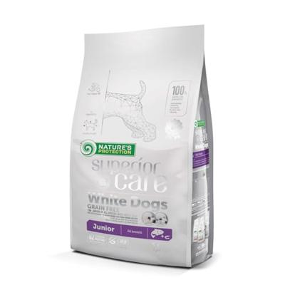 NATURE'S PROTECTION Superior Care White Dogs Grain Free Junior Zalm - droogvoer voor puppy's - 1,5 kg