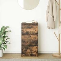 Dressoir 37,5x35x76 cm bewerkt hout gerookt eikenkleurig - thumbnail