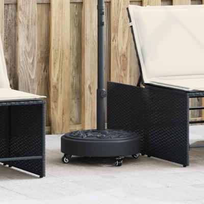 Parasolvoet met wielen voor stok van 38 / 48 mm 27 kg rond Parasolvoet met wielen voor stok van 38 / 48 mm 27 kg rond