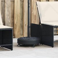 Parasolvoet met wielen voor stok van 38 / 48 mm 27 kg rond - thumbnail