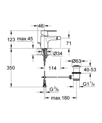 GROHE - Bidet eengreepsmengkraan - Maat S