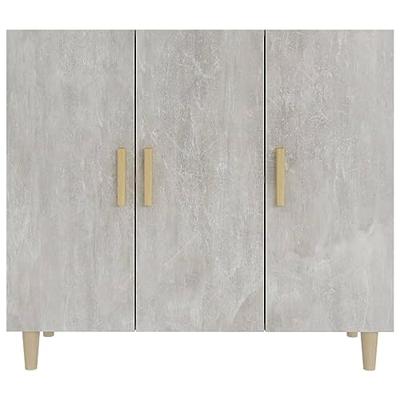 Dressoir 90x34x80 cm bewerkt hout betongrijs