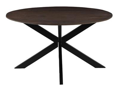 LABEL51 Eetkamertafel Otis - Espresso - Mangohout - 140 cm - Rond