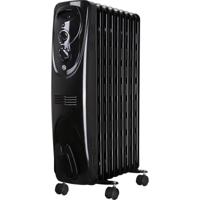 Oliegevulde Zwarte Radiator - 2000W met 3 Warmtestanden - thumbnail