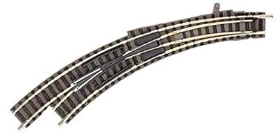 N Fleischmann Piccolo (met ballastbed) 9174 Gebogen wissel, Links 45 ° 356.5 mm, 420 mm 1 stuk(s)