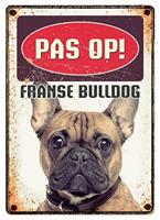 Plenty Gifts waakbord blik franse bulldog - thumbnail