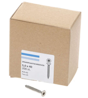 Hoenderdaal Spaanplaatschroef Rvs-A2 Pk Torx TX25 5.0X40 | 200 stuks - 0206.30.41603 - thumbnail