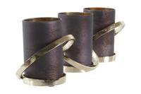 Kaarshouder DKD Home Decor Kristal Aluminium (20 x 7 x 6 cm) (52 x 15 x 16,5 cm) - thumbnail