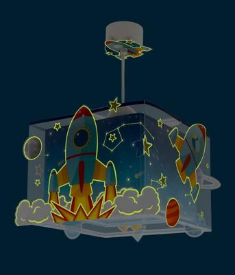 Dalber HanglampjeRocket blauw met wit - 63352