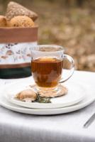 Clayre & Eef Onderzetters voor Glazen Ø 12 cm Bruin Zeegras Rond - thumbnail