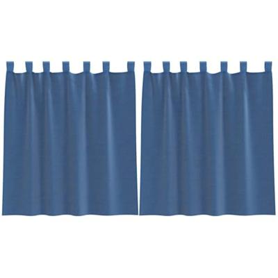 Gordijnen voile met lussen 2 st 140x140 cm koningsblauw Gordijnen voile met lussen 2 st 140x140 cm koningsblauw