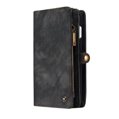 iPhone 7 Plus & 8 Plus horizontaal TPU + PU leren CaseMe Flip Hoesje met afneembaar back cover, rits, foto frame en opbergruimte voor veel pinpassen & iPhone 7 Plus & 8 Plus horizontaal TPU + PU leren CaseMe Flip Hoesje met afneembaar back cover, rits, foto frame en opbergruimte voor veel pinpassen &